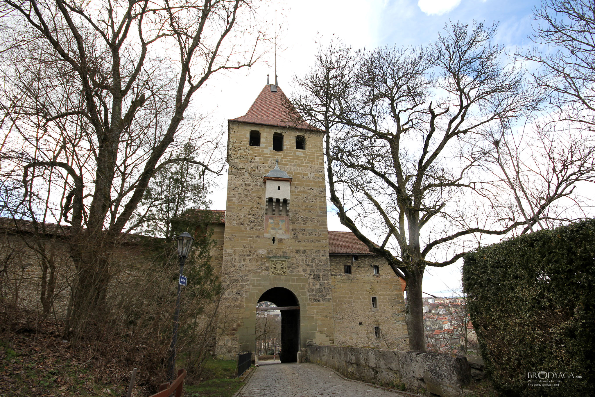 La tour-porte de Bourguillon 1367 (Lorette), Fribourg